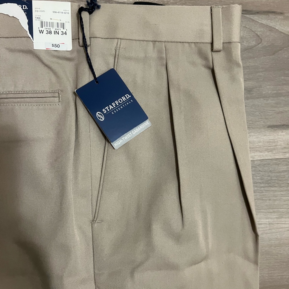 Stafford Men's Khaki Chinos - Picture 4 of 4